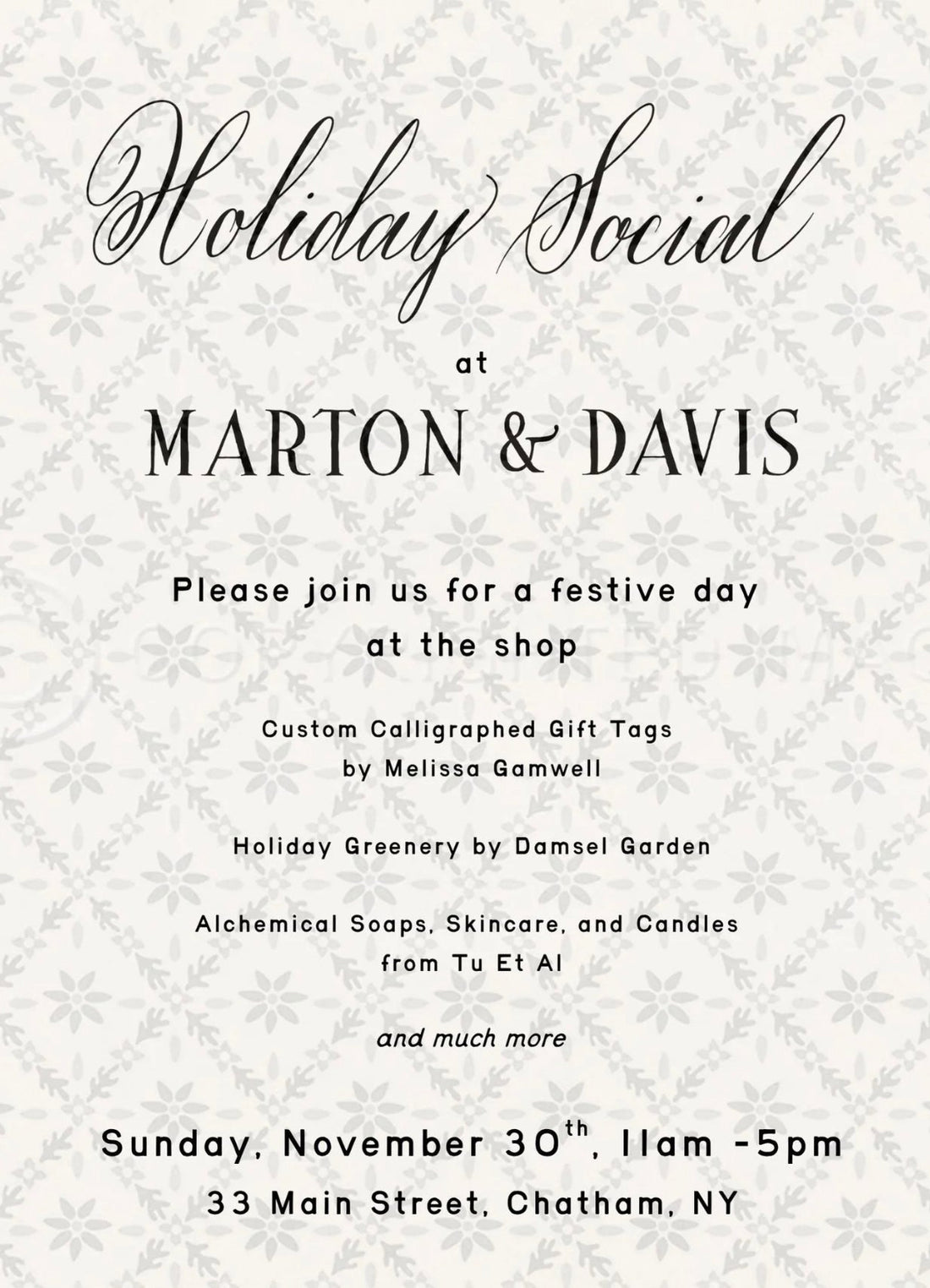 Holiday Social at Marton & Davis