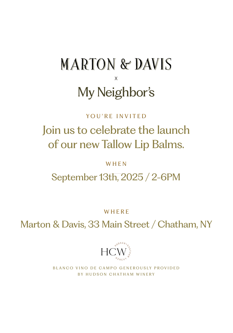 My Neighbor's Tallow Lip Balm Launch