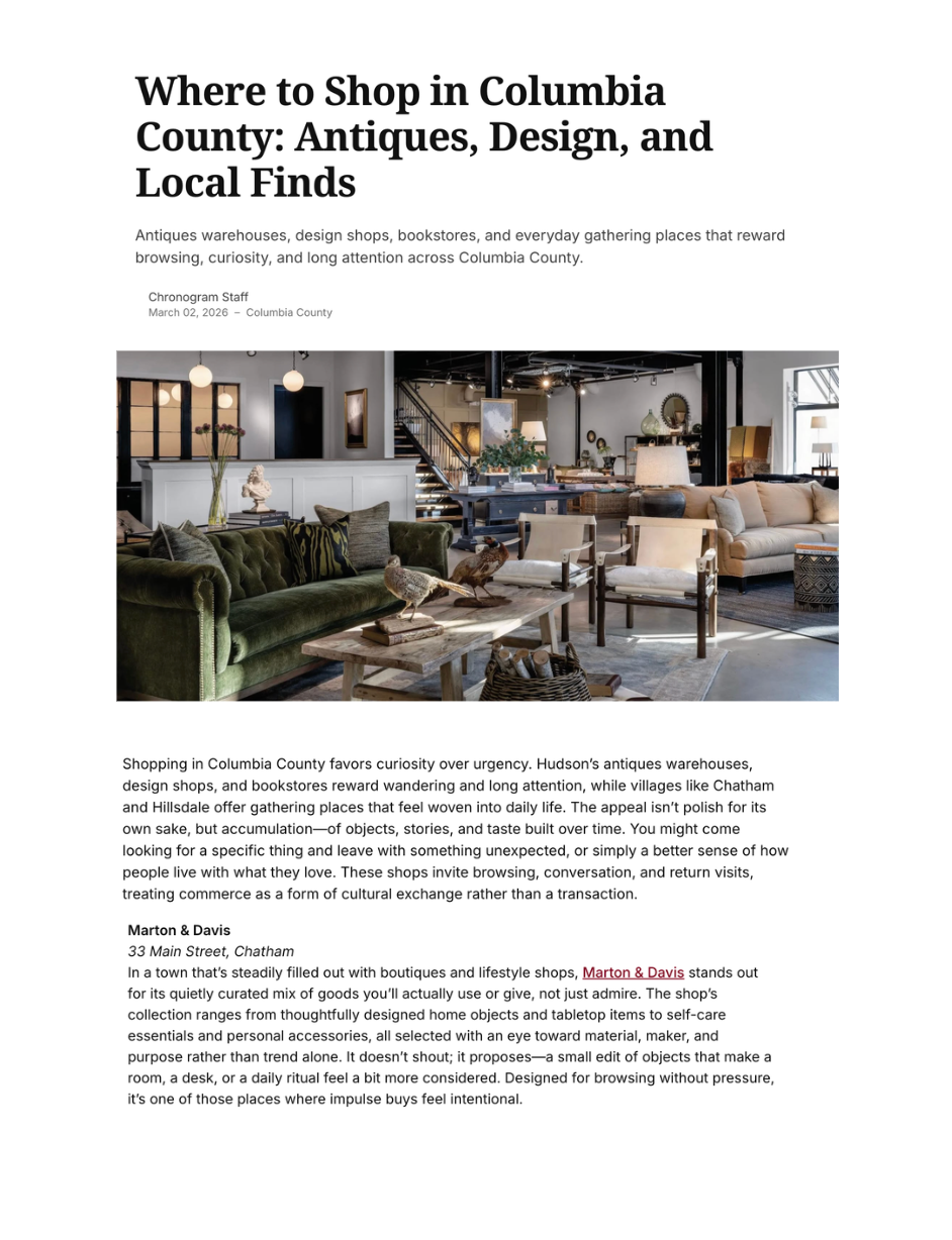 Chronogram Where to Shop
