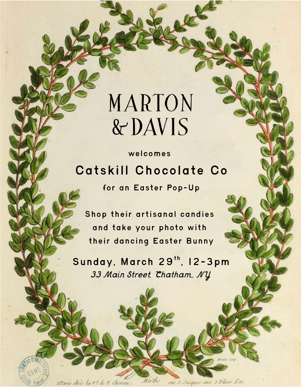 Easter Pop-Up with Catskill Chocolate Co.